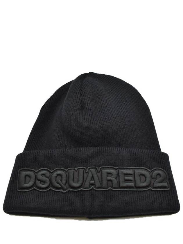 logo embroidery beanie black - DSQUARED2 - BALAAN 3