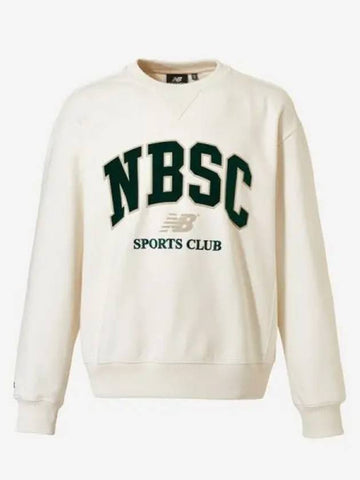 Uni NBSC Fleece Sweatshirt 39 Ivory - NEW BALANCE - BALAAN 1