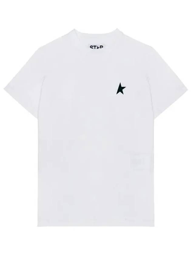 Small Star Crew Neck Short Sleeve T-Shirt White - GOLDEN GOOSE - BALAAN.