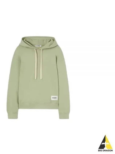 Plus Logo Patch Popover Hoodie Green - JIL SANDER - BALAAN 2