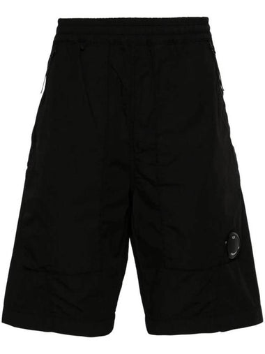 Logo Ripstop Shorts Black - CP COMPANY - BALAAN 1