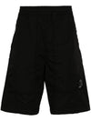 Logo Ripstop Shorts Black - CP COMPANY - BALAAN 1