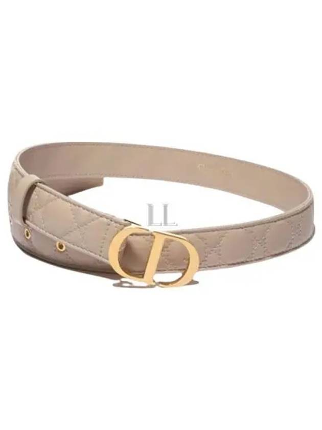 30MM Montaigne Cannage Calfskin Belt Powder Beige - DIOR - BALAAN 2