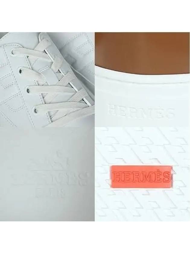 H logo white leather deep sneakers 250 - HERMES - BALAAN 5