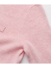 Face Patch Crop Cardigan Pink - ACNE STUDIOS - BALAAN 6