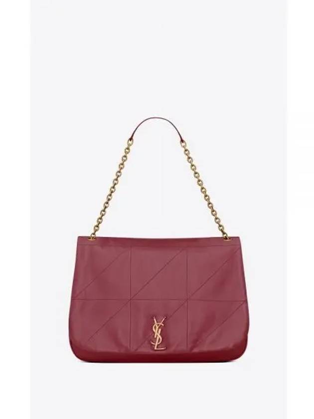 Jamie Logo Plaque Leather Shoulder Bag Red - SAINT LAURENT - BALAAN 2