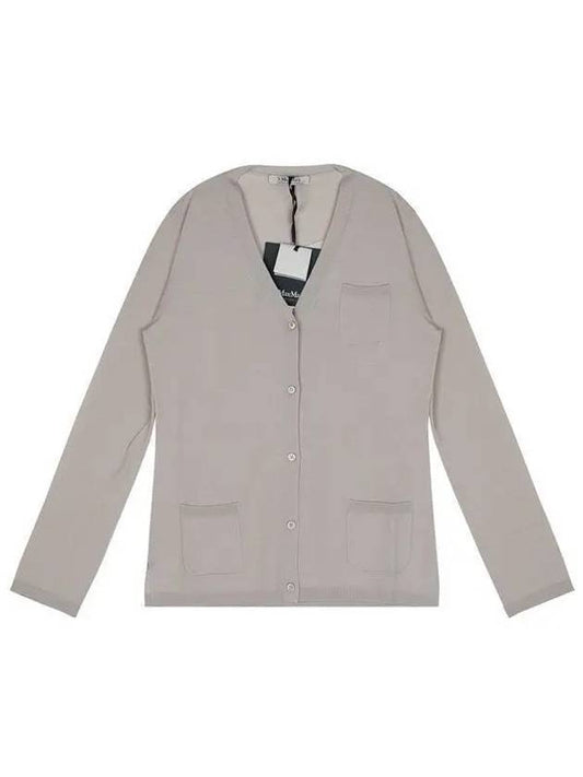 Women's Alex Pocket Wool Cardigan Beige - MAX MARA - BALAAN 2