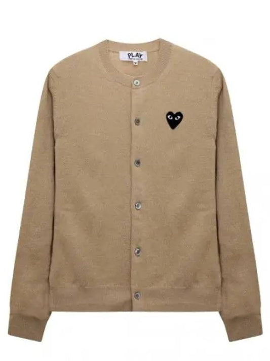 Black Heart Waffen Wool Cardigan Women - COMME DES GARCONS - BALAAN 1