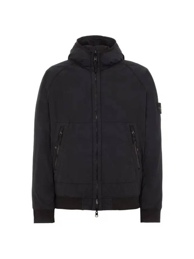 Men's Waffen Comfort Tech Reversible Padded Hooded Jacket Black - STONE ISLAND - BALAAN 1