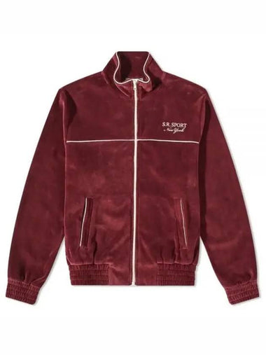 SR SPORT VELOUR TRACK JACKET MERLOT JA751 sports velor - SPORTY & RICH - BALAAN 1