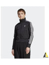 Trefoil Logo Cropped Zipper Track Jacket Black - ADIDAS - BALAAN 2