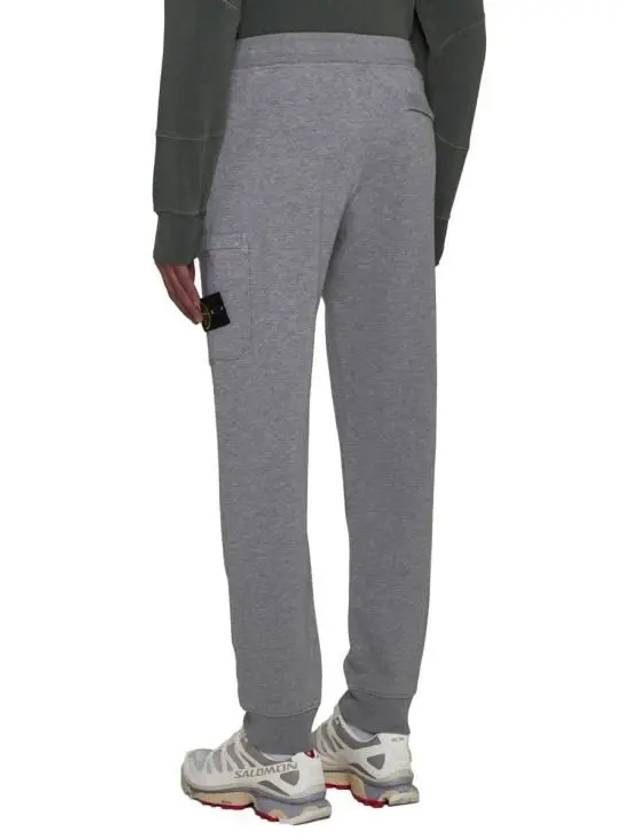 Compass Patch Cotton Jersey Track Pants Grey - STONE ISLAND - BALAAN 6