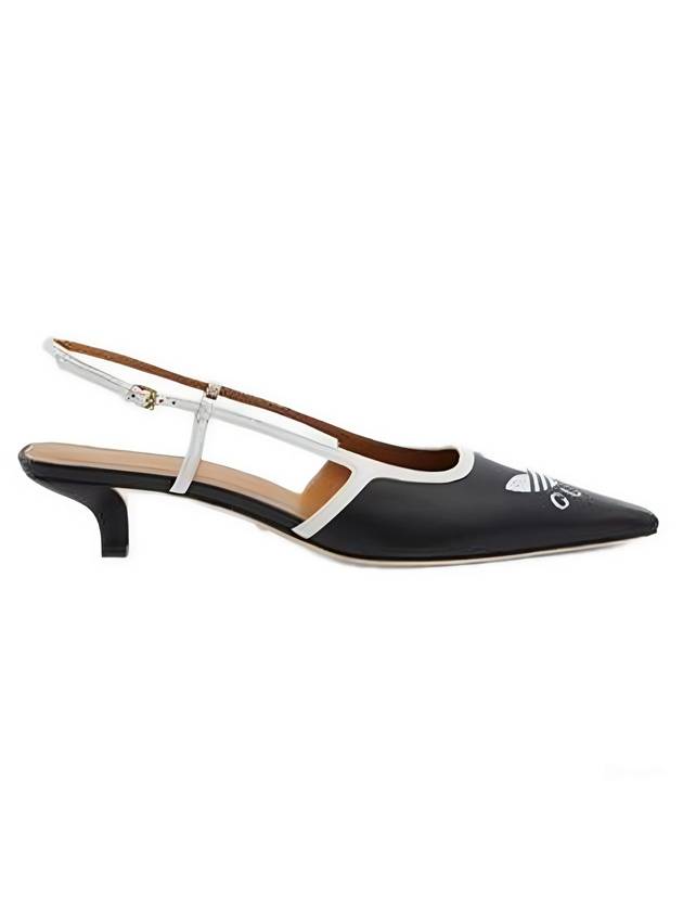 Low Heel Leather Slingback Black - GUCCI - BALAAN 1