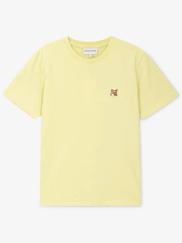 Fox Head Patch Regular Short Sleeve T-Shirt Chalk Yellow - MAISON KITSUNE - BALAAN 3