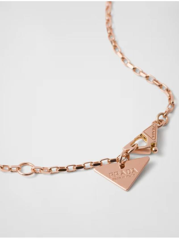 Eternal Gold Mini Triangle Pendant Necklace Pink Gold Rose Boutique 1JCA362FPDF0XEG - PRADA - BALAAN 5