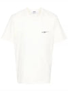 Embroidered Logo Cotton Short Sleeve T-Shirt Ivory - MSGM - BALAAN 2