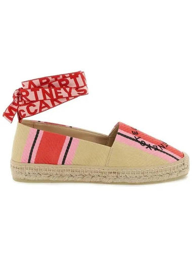 Gaia Striped Raffia Espadrille Natural - STELLA MCCARTNEY - BALAAN 1