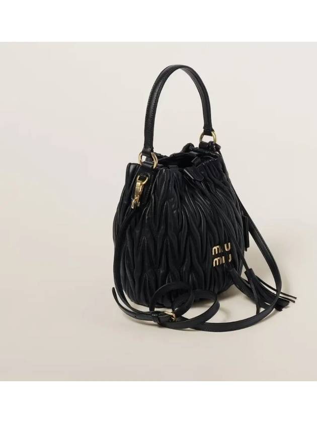 Matelasse Nappa Leather Bucket Bag Black - MIU MIU - BALAAN 2