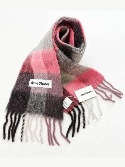 Check Alpaca Muffler Pink CA0084 - ACNE STUDIOS - BALAAN 2