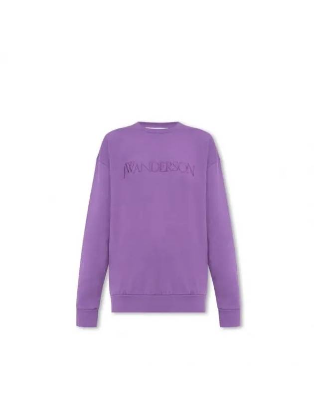 Women's Sweatshirt with Logo JW0123 PG1390 700 PURPLE - JW ANDERSON - BALAAN 1