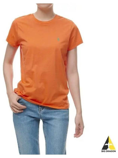 W Cotton Jersey Crew Neck Tee Orange - POLO RALPH LAUREN - BALAAN 1