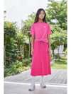 Recycled Maxi Skirt Pink - THE GREEN LAB - BALAAN 3