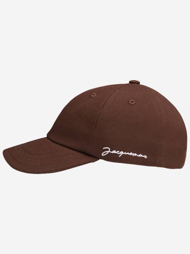 Logo Detail Cotton Ball Cap Brown - JACQUEMUS - BALAAN 2