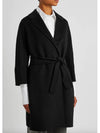 Arona Belt Virgin Wool Single Coat Black - MAX MARA - BALAAN 3