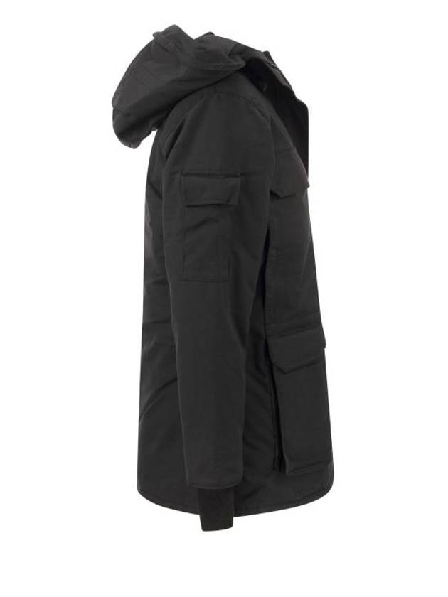 Expedition Logo Hooded Down Parka Black - CANADA GOOSE - BALAAN 3