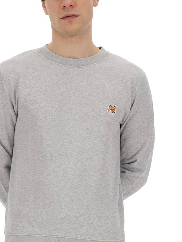 Fox Head Patch Regular Sweatshirt Light Grey Melange - MAISON KITSUNE - BALAAN 7