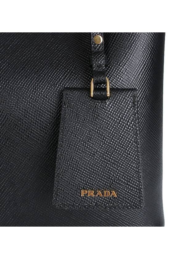 Pannier Saffiano Leather Medium Tote Bag Black - PRADA - BALAAN 10