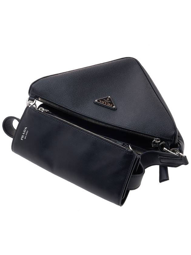 triangle logo dual cross bag black - PRADA - BALAAN 5