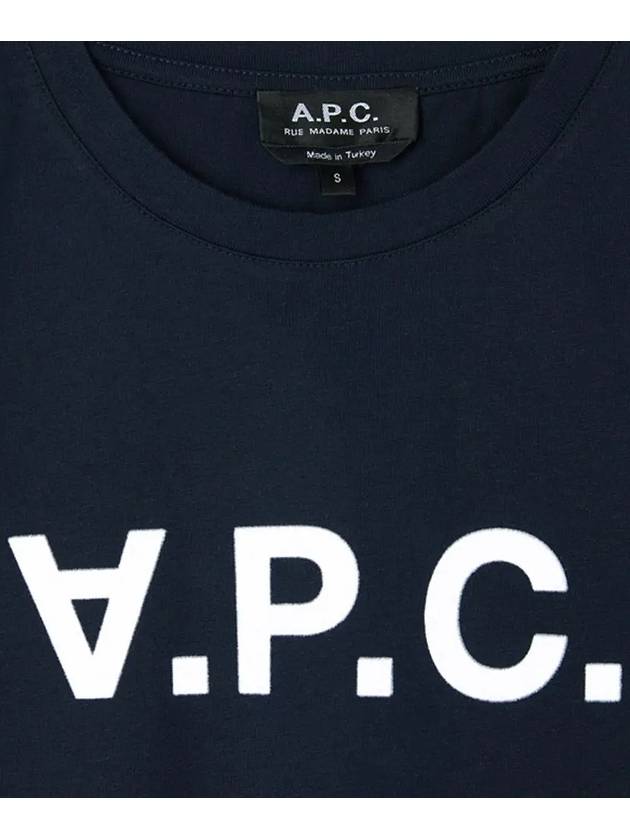 VPC Logo Organic Cotton Short Sleeve T-Shirt Navy - A.P.C. - BALAAN 5