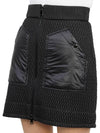 Women's Micro Diamond Quilted Zip-up Mini A-Line Skirt Black - MONCLER - BALAAN.