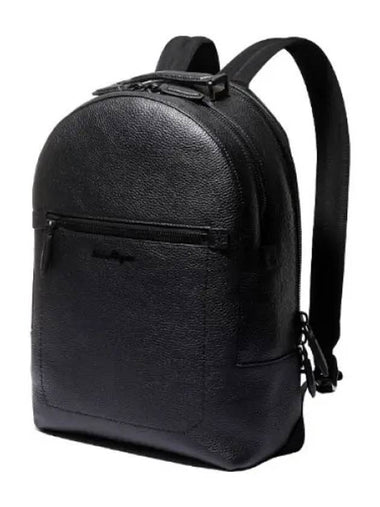 Ferragamo logo patch calfskin backpack - SALVATORE FERRAGAMO - BALAAN 1