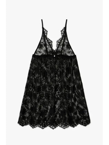 UNDERWEAR Women s Flower Embroidery Lace Slip Black - EMPORIO ARMANI - BALAAN 1