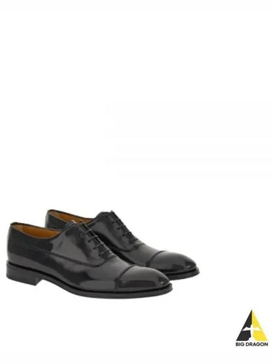 Men's Toe Cap Leather Oxford Black - SALVATORE FERRAGAMO - BALAAN 2