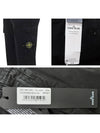 Men's Wappen Patch Slim Cargo Straight Pants Black - STONE ISLAND - BALAAN 8