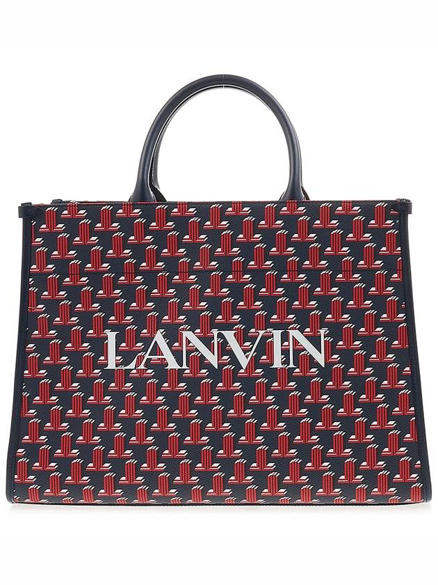 Logo Print Tote Bag Navy Red - LANVIN - BALAAN 2