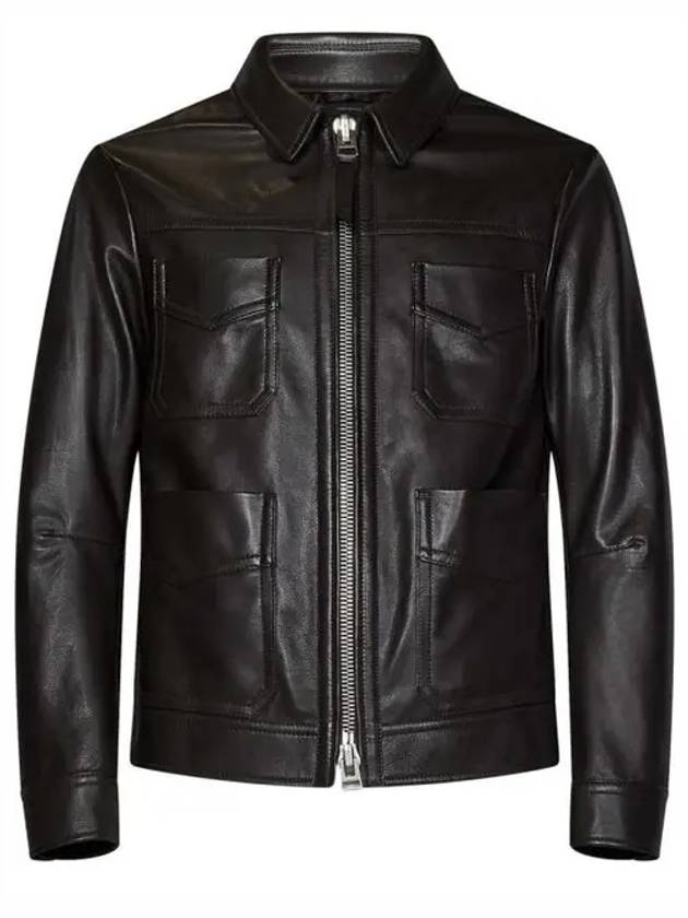 Grain Leather Jacket Brown - TOM FORD - BALAAN 2