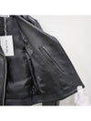 Biker Cropped Leather Jacket Black - ACNE STUDIOS - BALAAN 10