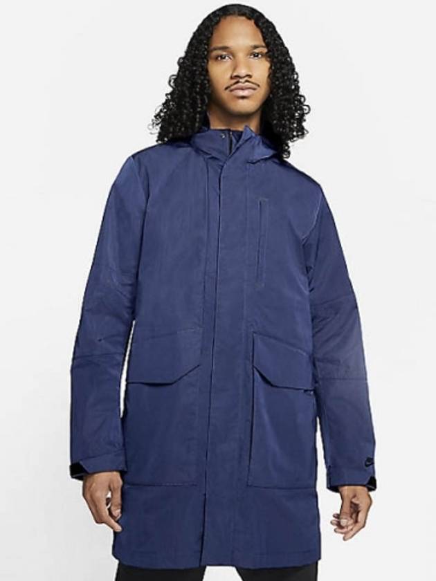 Men's NSW Sportswear Hooded Jacket Midnight Navy - NIKE - BALAAN 2