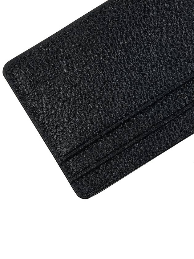 Pebbled Leather Card Wallet Black - MICHAEL KORS - BALAAN 8