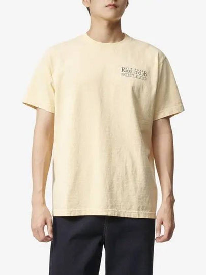 NY Racquet Club Cotton Short Sleeve T-Shirt Beige - SPORTY & RICH - BALAAN 2