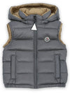 Kids ZIBIAH logo patch down padded vest gray 1A00032 595FE 907 - MONCLER - BALAAN 3