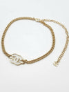 White CC logo gold chain choker necklace ABD830 - CHANEL - BALAAN 5