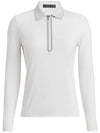 Silky Tech Nylon Quarter Polo Long Sleeve T-Shirt Snow - G/FORE - BALAAN 2