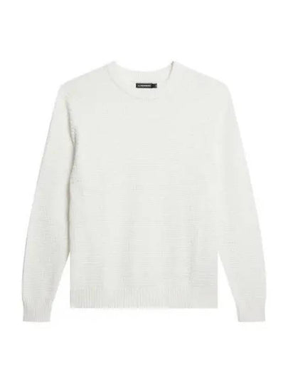 Archer Structure Crew Neck Sweatshirt Cloud White - J.LINDEBERG - BALAAN 2