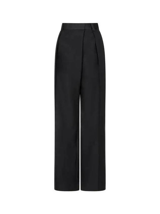 Women s One Tuck Pleated Wide Pants Black 271815 - PAUL SMITH - BALAAN 1