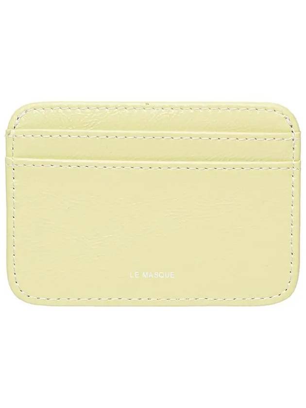 Daisy Slim Mini Transportation Card Wallet Pale Lemon - LE MASQUE - BALAAN 3